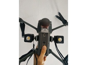 dji mavic Pro ulanzi ligero soporte cámara montar gopro sesión LED 3d print model - Mito3D