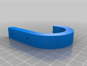 personalizado parametrizado wall hook 3d print model - Mito3D
