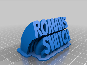 customized sweeping 2-line roman 3d print model - Mito3D