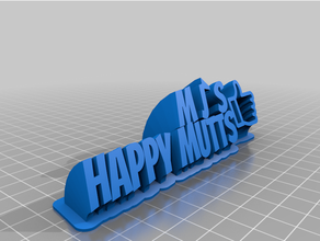 customized sweeping 2-line mutts 3d print model - Mito3D