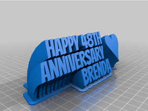 happy anniversary brenda customized 3d print model - Mito3D