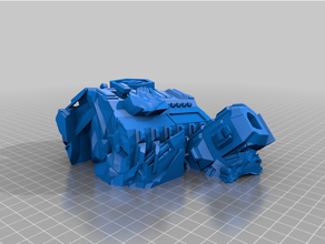 project elite wrecked spaceship 3d print model - Mito3D