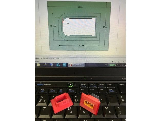 xt60 enchufe panel 3D print model - Mito3D