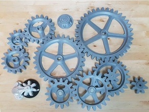 big gears custom cog work wheel dieselpunk steampunk gear 3d print model - Mito3D