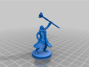 cleric wizard sorcerer 28mm dnd miniature tabletop gaming rpg 3d print model - Mito3D