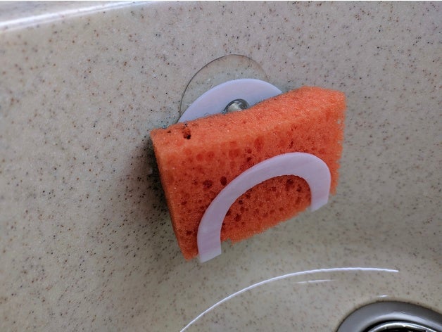 suction cup sponge holder 3D print model - Mito3D