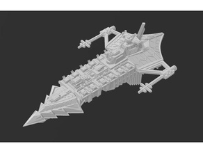 chaos battleship antenna battlefleet gothic 3d print model - Mito3D