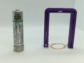 çerçeve iskele battery magnet homopolar motor pil mıknatıs 3d print model - Mito3D