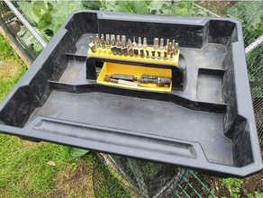 dewalt tstak vi tool tray hex bit holder & driver 3d print model - Mito3D