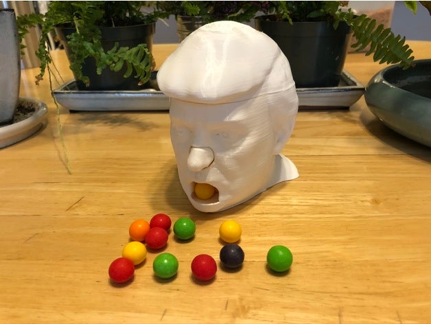 trump gumball machine candy dispenser holders cnn coronavirus covid-19 covid19 donald jawbreaker president satire 3D print model - Mito3D