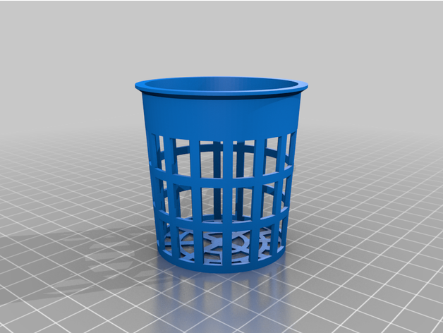 parametric net pot 55 48 60 hydroponics customized 3D print model - Mito3D