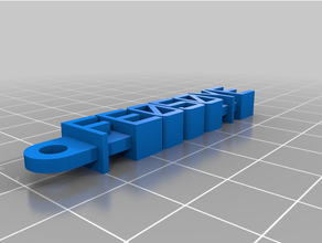 customized message keychain 3d print model - Mito3D