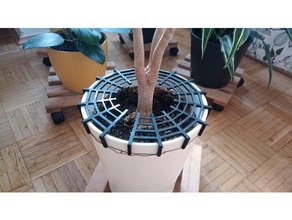 flower pot cat protection v20 3d print model - Mito3D