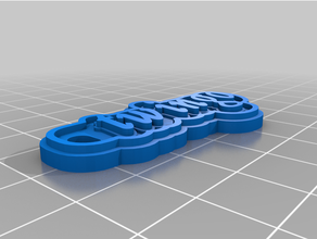 angepasst mehrzeilig Etikett Schlüsselbund Twingo 3d print model - Mito3D