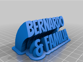 personalizado barriendo 2 line plato texto 3d print model - Mito3D