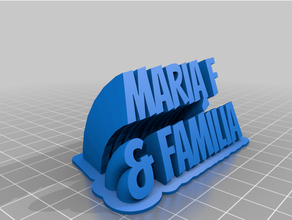 personalizado barriendo 2 line plato texto 3d print model - Mito3D