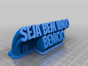 personalizado barriendo 2 line plato texto 3d print model - Mito3D