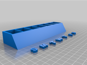 suporte 7 portátil cinza bandejas virar comprimido recipiente 3d print model - Mito3D