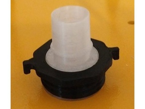 cpap tube nato 40mm adapter hose gasmask adaptor rd40 3d print model - Mito3D