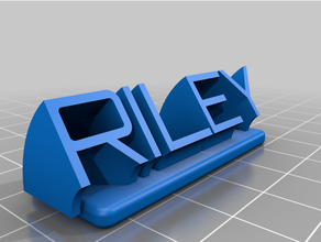 personalizado varrendo Riley 3d print model - Mito3D