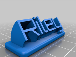 personalizado barriendo plato riley1 3d print model - Mito3D