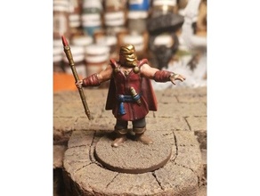 masked wizard dd dnd figure miniature minis rpg sorcerer 3d print model - Mito3D