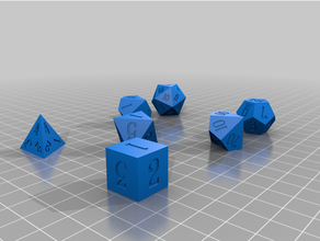 7 set dice 3d print model - Mito3D
