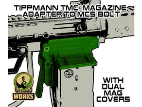 tippmann tmc mcs bolt blizzard adapter dual mag cover magfed paintball 3d print model - Mito3D