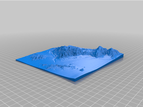 tucson Arizona elevazione carta geografica 3d terreno modello 3d print model - Mito3D