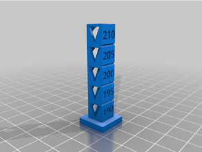 özelleştirilmiş temp kalibrasyon kule 3d print model - Mito3D