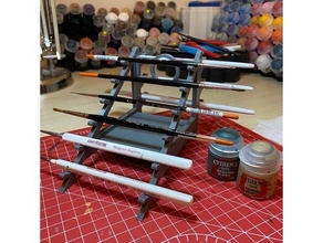 sloped paintbrush rack miniature painting model painting paintbrush paintbrush holder paintbrush organizer paintbrush stand