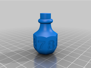 iksir zar 8 yüzler dengeli d8 dnd Zindanlar ejderhalar büyü şişe 3d print model - Mito3D