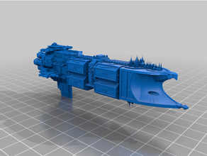 customized universe class transport battlefleet gothic bfg warhammer 40k 3d print model - Mito3D