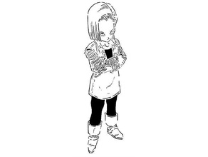 dbz android 18 stencil 2 android android 18 eighteen stencil
