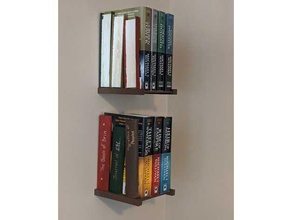 meta hanging bookshelf book books wall hanger hook mount mounted 3d print model - Mito3D