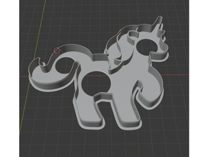 unicorn cookie cutter remix 3d print model - Mito3D