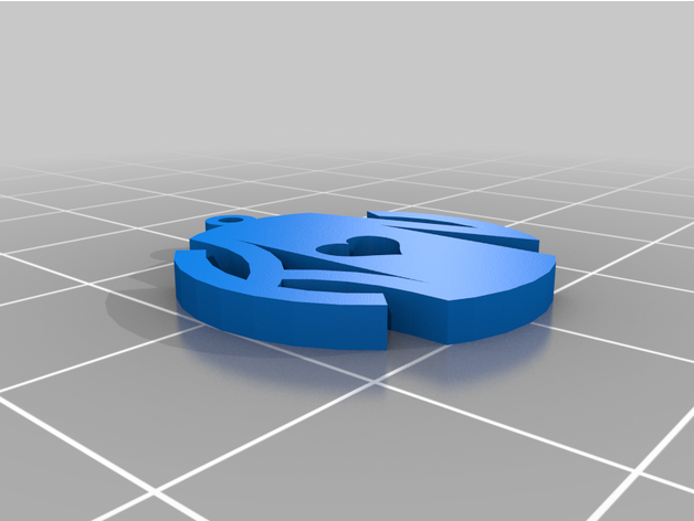 özelleştirilmiş monogram kolye 3D print model - Mito3D