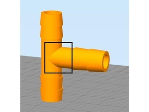 customizable hose barb tee inch 3d print model - Mito3D