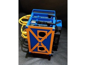 modular raspberry pi 2 3 4 rack bracket fan case 3d print model - Mito3D