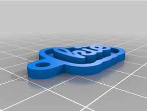 kie key chain personal customized 3d print model - Mito3D