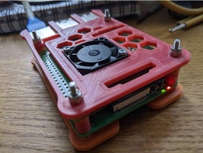 raspberry pi 4 case rpi poe hat rpi4 3d print model - Mito3D
