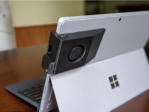 surface pro external fan cooling gaming microsoft 3d print model - Mito3D