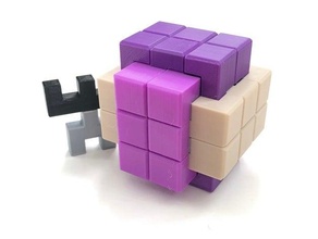 save gorilla - interlocking puzzle 3d 3d print model - Mito3D