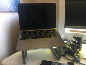 macbook ar computador portátil ficar pé 3d print model - Mito3D