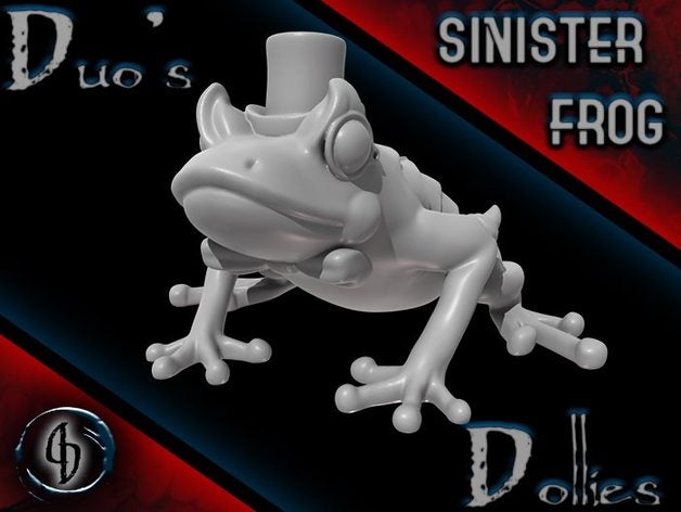 sinistro rana mini 28mm dnd miniatura furfante 3D print model - Mito3D