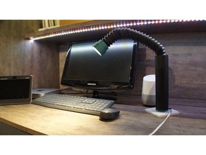 desk lamp corrugated siphon 3d print model - Mito3D