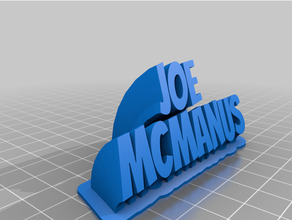 customized sweeping joe 3d print model - Mito3D