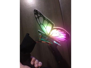ardiente volar brabuleta v2 licuadora mariposa diseño Moda accesorios LED usable 3d print model - Mito3D