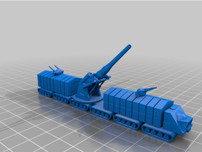 longue mobile artillerie 3d print model - Mito3D