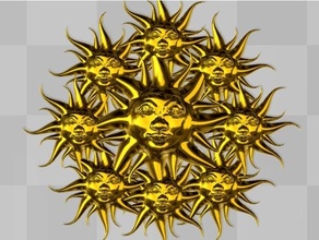 soleil bijoux pendentif Soleil symbole 3d print model - Mito3D